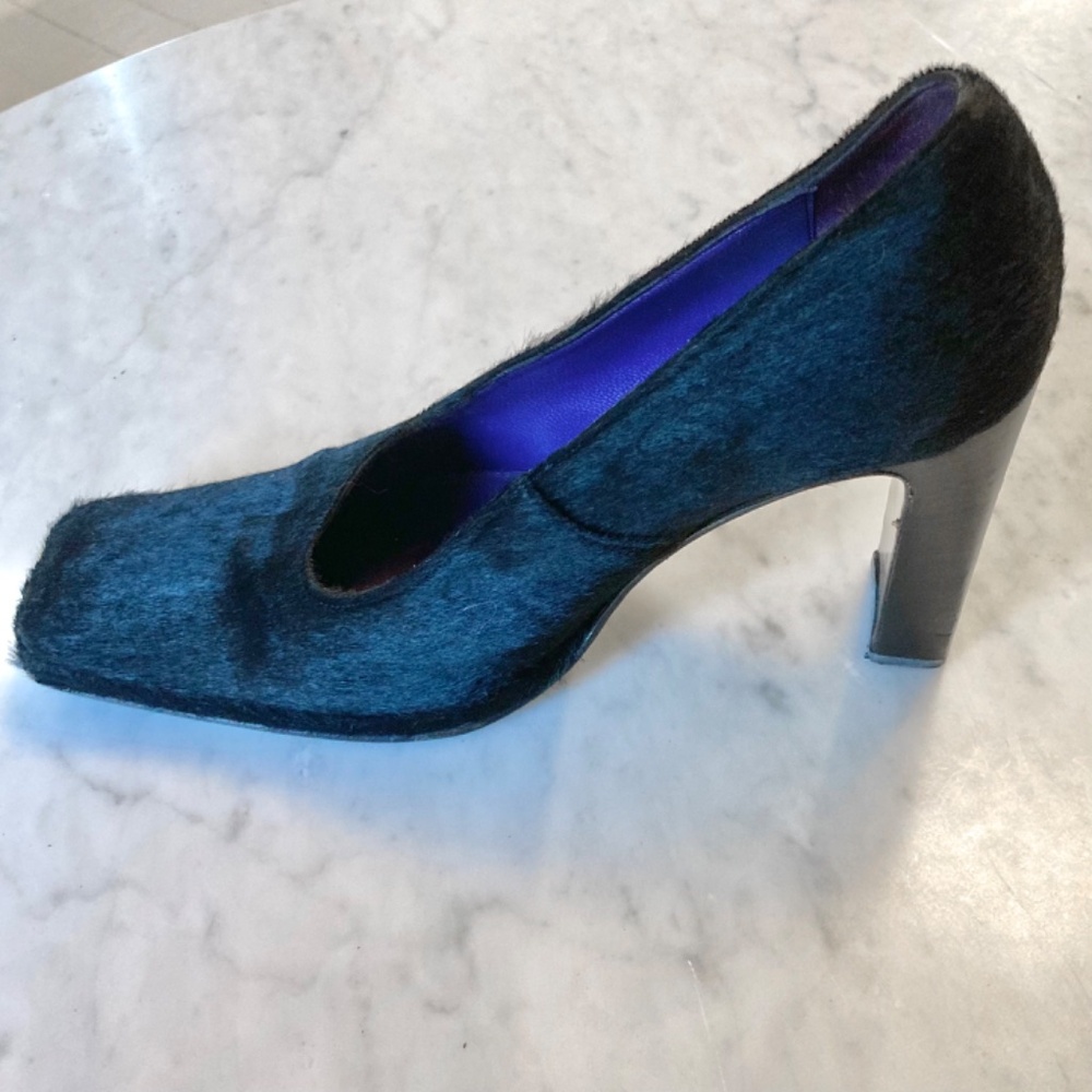 Vintage David Aaron Pony Hair Pumps - size 9 (Vero Cuoio) - Picture 5 of 16